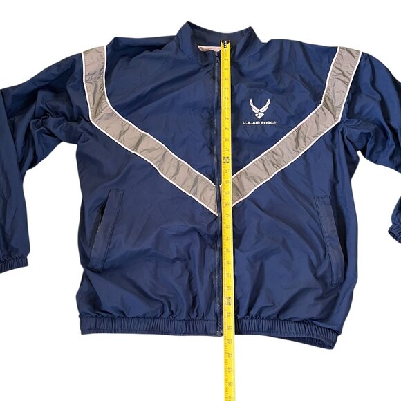USAF Physical Training Uniform Windbreaker Jacket Men's Large Long US Air Force - Picture 7 of 9